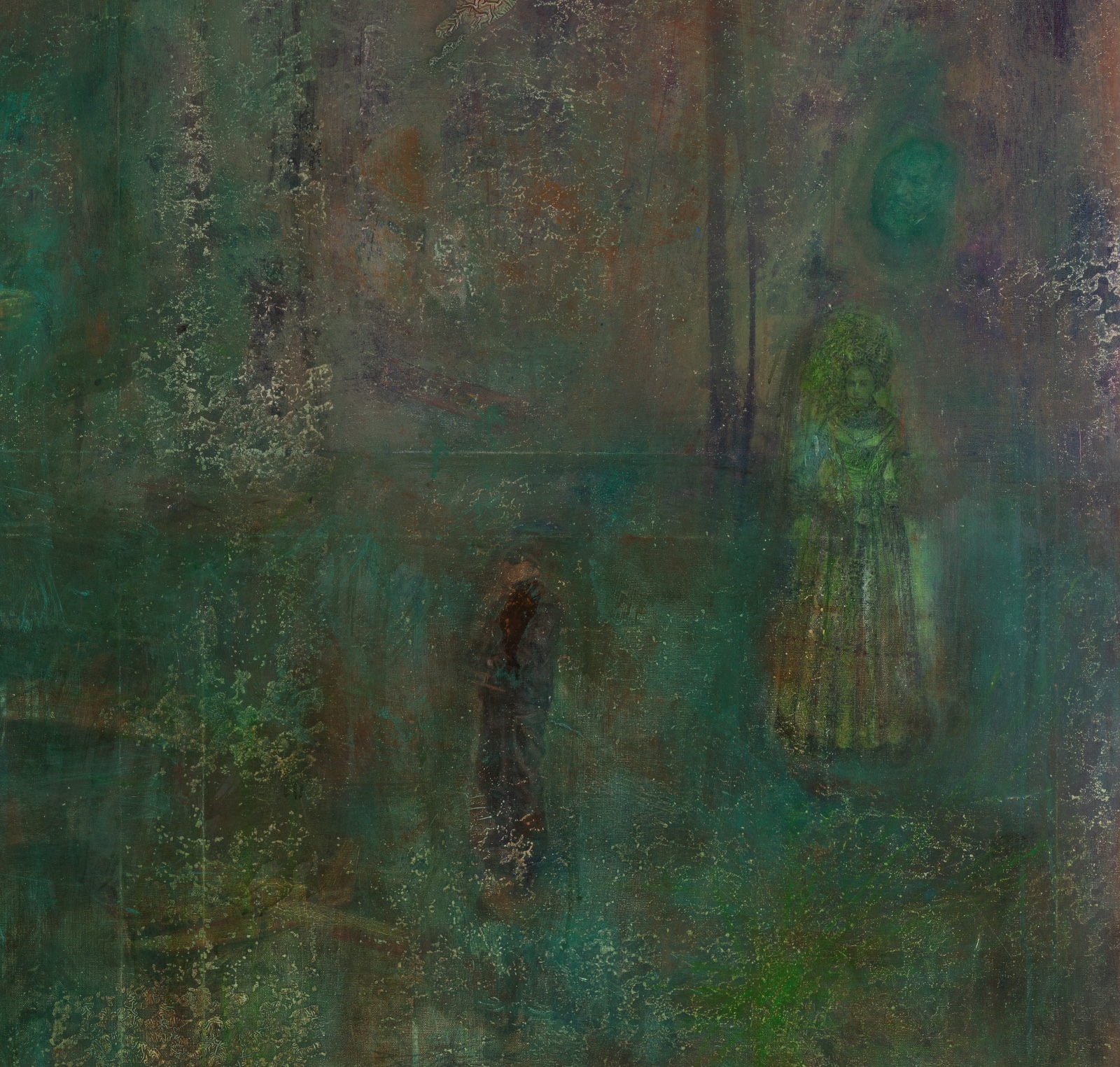 Fragment (narrating green), 140x160cm, oil on canvas - 2023